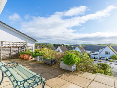 Spectacular view from the paved patio area | Bosula, Fowey