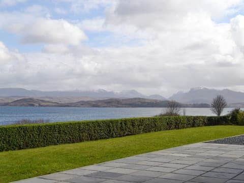 Stunning views from the patio | Eilean View (Island View), Inverasdale by Poolewe, near Achnasheen