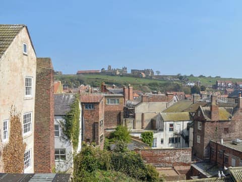 View out towards the Abbey | Murmuration Cottage, Whitby