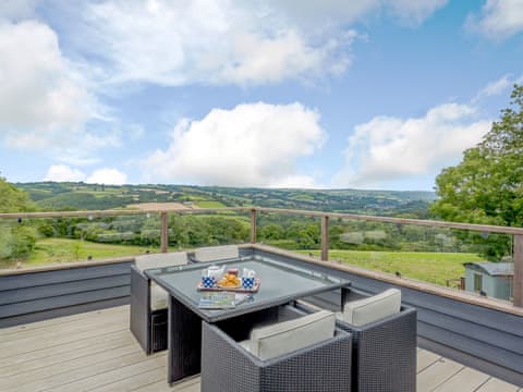 Far reaching countryside views from the balcony | Backswood Cottage - Backswood Farm Cottages, Bickleigh, near Tiverton