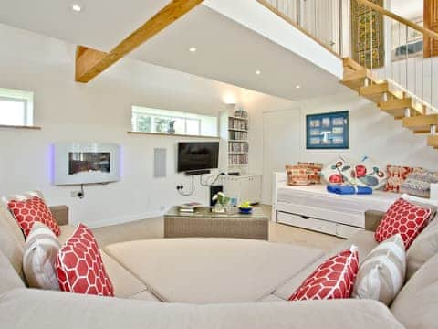 Spacious, comfortable living area | Antells Farm Barn, Sturminster Newton