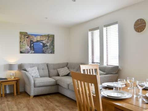 Light and airy living/ dining area | Rockworks Chalets No. 2 - Rockworks Chalets, Holm, near Kirkwall