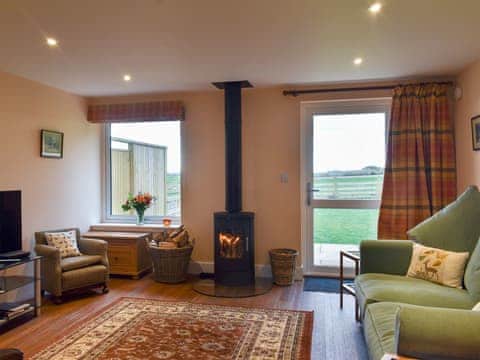 Spacious living room with cosy wood burner | The Annex At Fernyrig, Coldstream