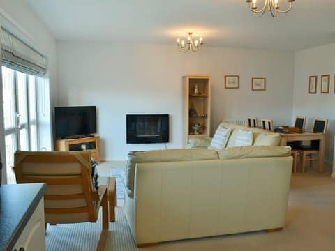 Tastefully furnished open plan living space | Captain Ron&rsquo;s, Beadnell, near Alnwick