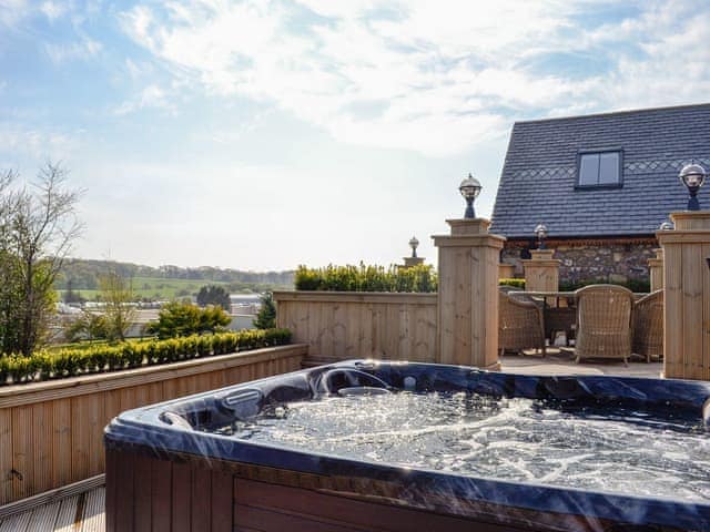 Relaxing hot tub | Hillend Stables - Hillend, Dalry, near Skelmorlie