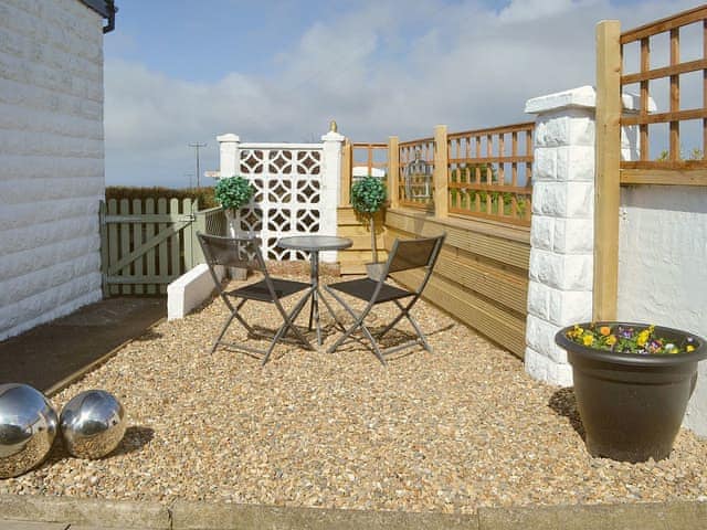 Enclosed patio area | The Yorkshireman, Ravenscar, near Robin Hood&rsquo;s Bay