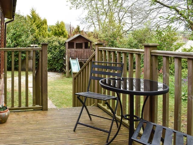 Sitting out area | The Lodge - Trecan Farm Cottages, Lanreath, near Looe