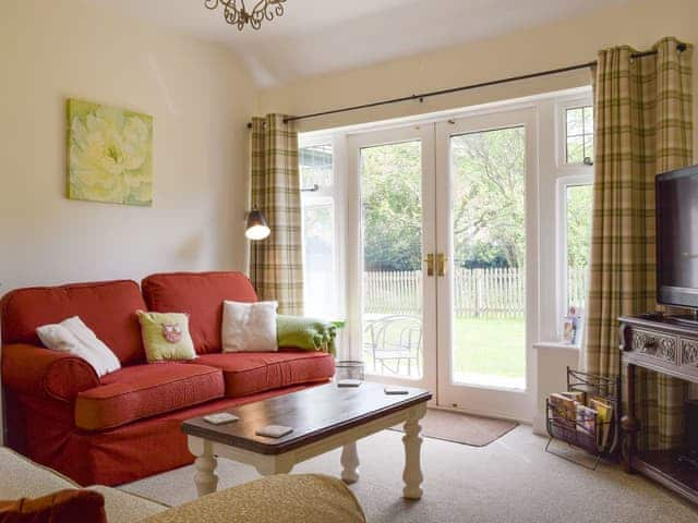 Living room with French doors to garden | The Cottage - Kingshill Farm, Little Kingshill, near Great Missenden