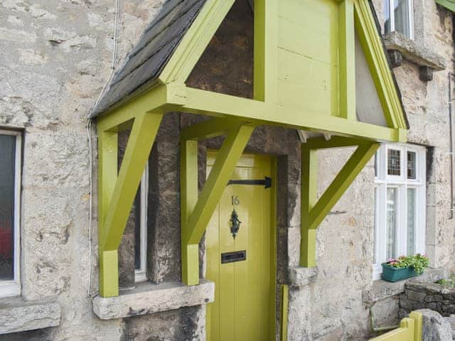 Lovely Arts and Crafts style porch | Underhill Cottage, Arnside, near Grange-over-Sands