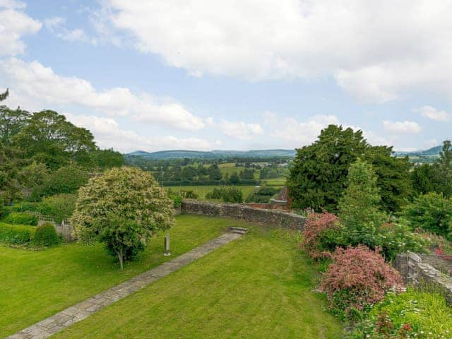 Lovely view over the gardens and beyond | Comus, Prince Arthur & Catherine, Sir Henry Sidney - Ludlow Castle, Ludlow