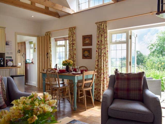 Dining area with beams | The Cottage, Richards Castle, near Ludlow