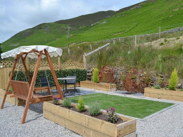 Outdoor area | The Rocking Lodge - Doddick Farm Cottages, Threlkeld, near Keswick