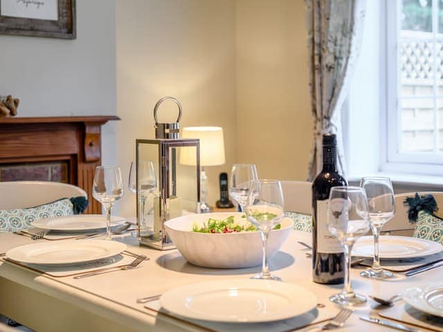 Dining room with wooden floor | Sea Lavender Cottage - Hall Lane Cottages, Thornham, near Kings Lynn