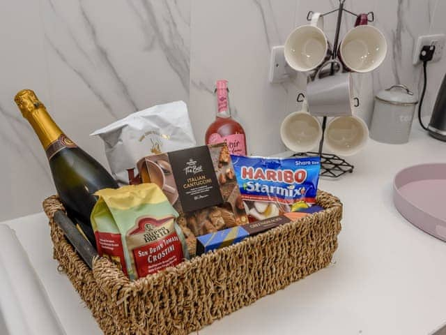 Generous welcome hamper | The Stag - High Oak Holidays, Wicklewood, near Wymondham