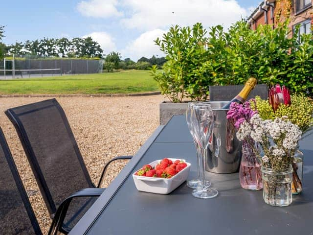 Inviting sitting-out-area | The Stag - High Oak Holidays, Wicklewood, near Wymondham