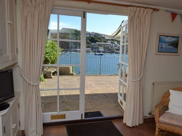 Looking out onto the river from the lower ground floor | Roadstead, Fowey