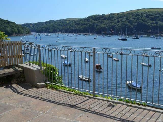 Spacious terrace with uninterrupted river views | Roadstead, Fowey