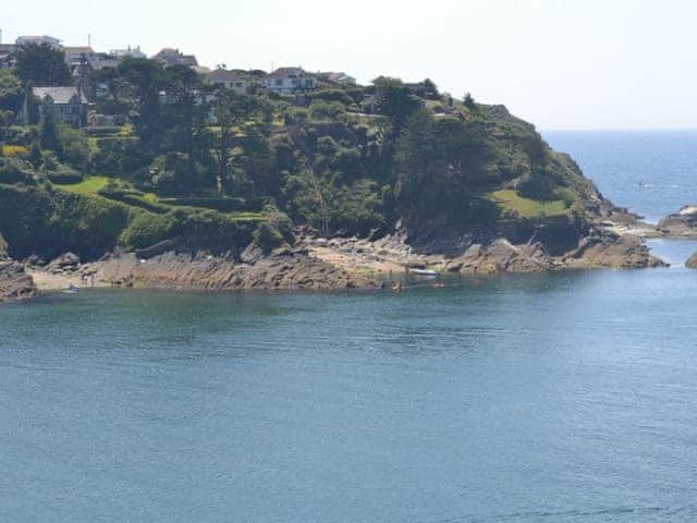 Looking across to a local sandy cove | Roadstead, Fowey