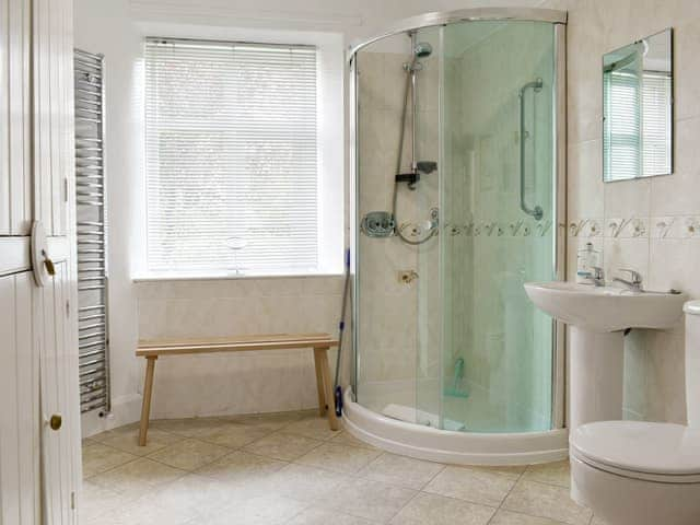 Spacious family shower room | Underhill Cottage, Arnside, near Grange-over-Sands