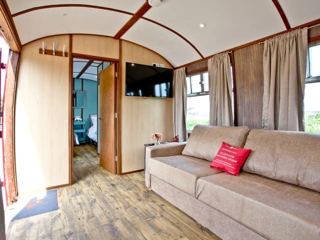 Comfy living area | Brunel Boutique Railway Carriage No 5 - Brunel Boutique Railway Carriages, Dawlish Warren