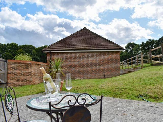 Sitting-out-area | The Little Abbey - The Berkley Lodges, Beckley, near Rye