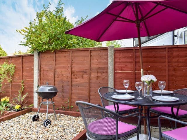 Terrace with furnitureand BBQ | Shingle Cottage, Whistable