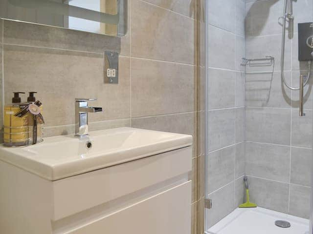 Bathroom with shower cubicle | Riversdale - Grange End Cottages, Grasmere