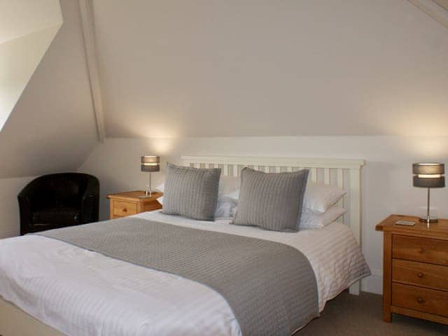 Double bedroom with king sized bed | Buddleia, West Charleton, near Kingsbridge