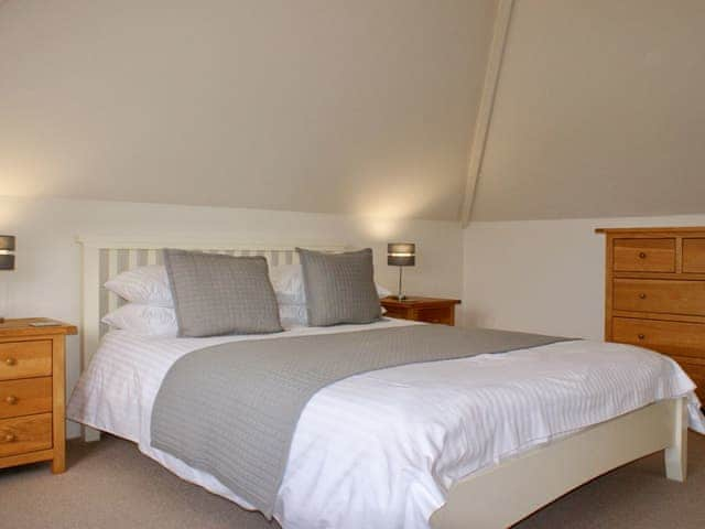 Double bedroom with king sized bed | Buddleia, West Charleton, near Kingsbridge