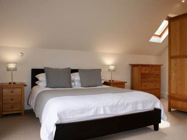 Double bedroom with king sized bed | Buddleia, West Charleton, near Kingsbridge