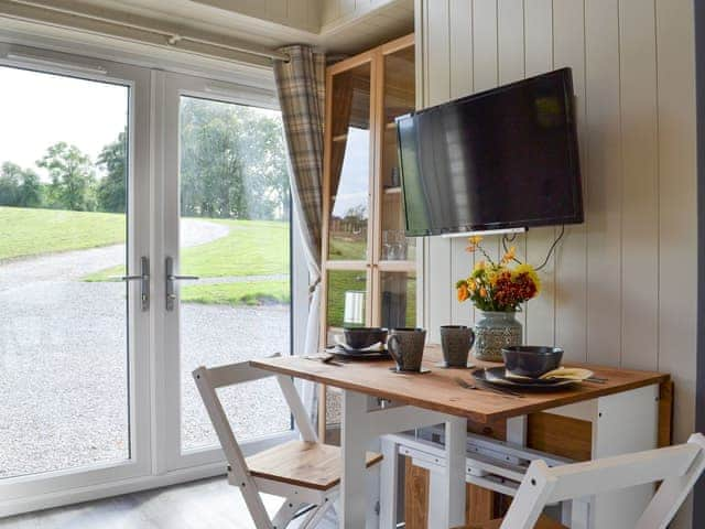 Wonderful dining area with a view | Lapwing - Wallace Lane Farm Cottages, Brocklebank, near Caldbeck and Uldale