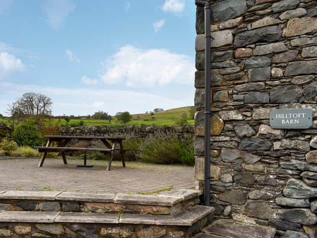 Stunning views from the private furnished patio | Hilltoft Barn, Dockray, near Ullswater