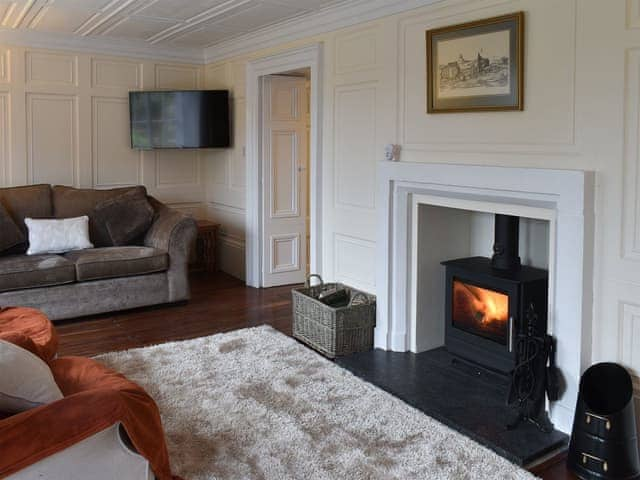 Living room with wood burner | The Haven, Holy Island, near Berwick-upon-Tweed