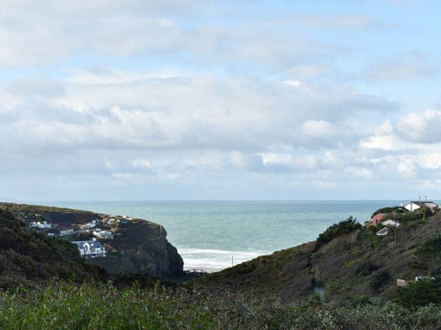 Looking down to Porthtowan Beach | Barbara Anne&rsquo;s, Driftwood - Porthtowan Holiday Apartments, Porthtowan, near Truro