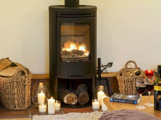 Cosy wood burner | Owls Hoot - Serenity Cottages, Stoke Ash, near Eye