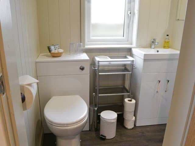 Shower room | Merlin&rsquo;s Cabin - Wallace Lane Farm Cottages, Brocklebank, near Caldbeck and Uldale