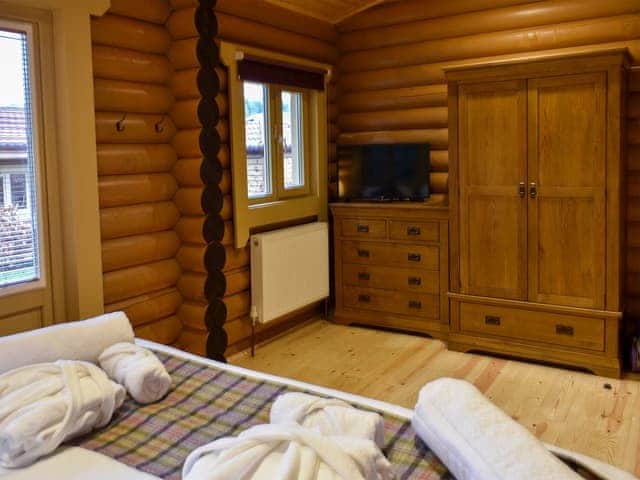 Relaxing bedroom with kingsize bed | Chesters Lodge - Vindomora Country Lodges , Ebchester, near Consett