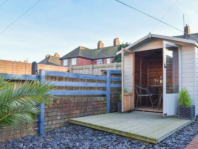 Lovely summerhouse with decked area | What A View!, Whitby