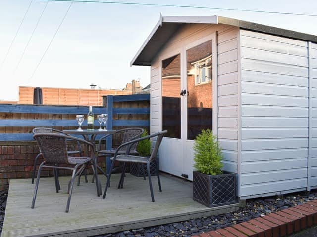 Lovely summerhouse with decked area | What A View!, Whitby