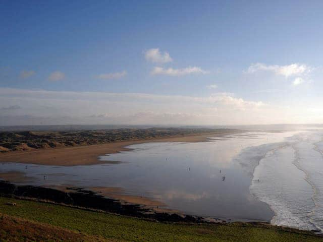 The golden sands of Saunton beach