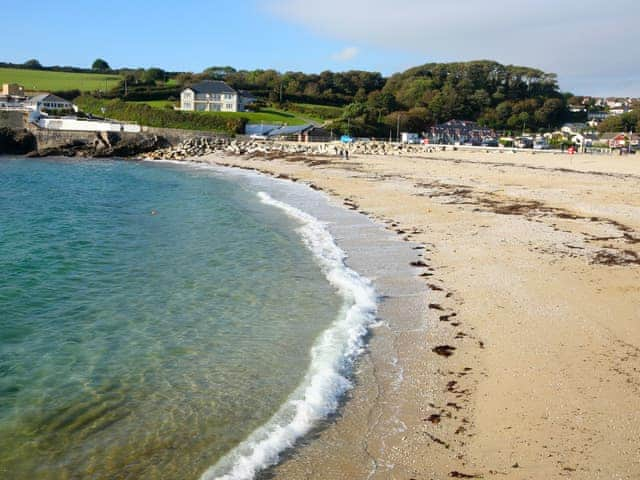 The beautiful sandy beach at Falmouth