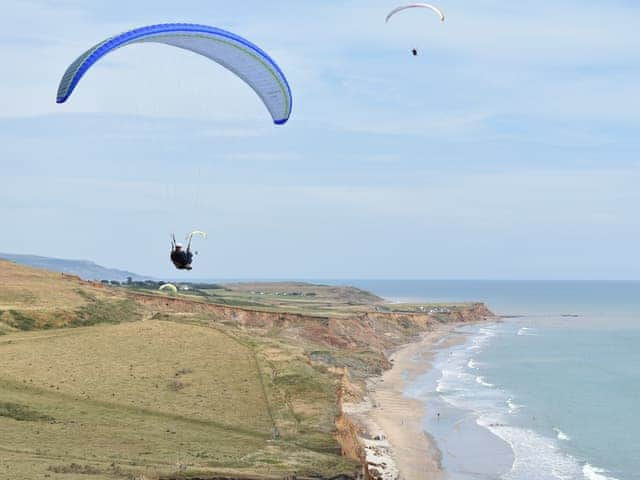 Paragliding over Compton Bay