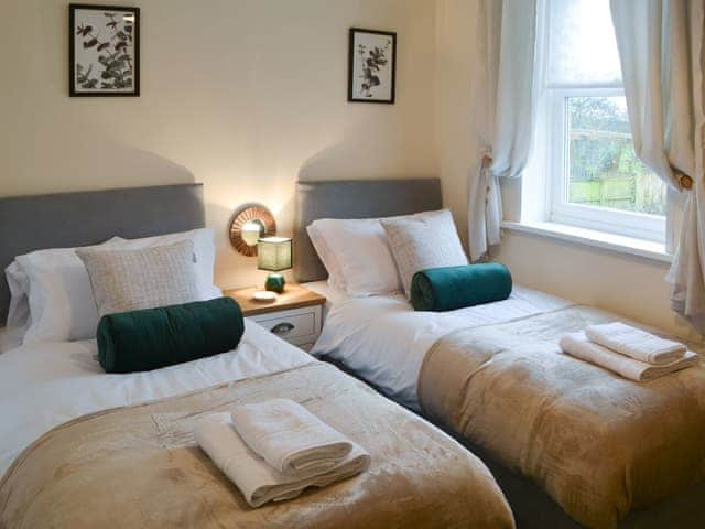 Charming bedroom with twin single beds | Broughs House, North Broomhill, near Amble