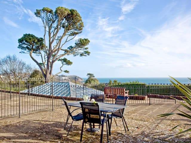 Delightful sitting out area with fantastic sea views | 4 The Manor House, Torquay