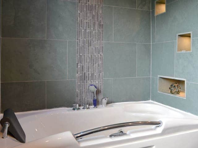 Family bathroom with bath and separate shower cubicle | West Fells Cottage, Rowrah, near Frizington