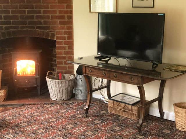 Cosy wood burner | The Barn, Stanhoe, near King&rsquo;s Lynn