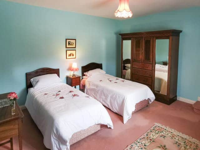 Roomy bedroom with twin beds | The Wain House, Weston Rhyn, near Oswestry