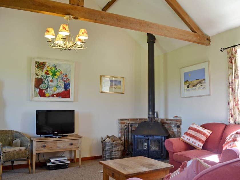 Cosy living area with wood burner | The Cart Shed - Hinton Grange, Hinton, near Dunwich