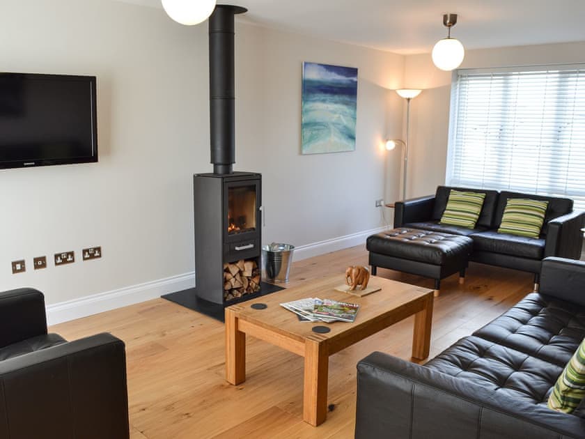 Living room with wood burner | Furze Croft, Nancledra, near St Ives