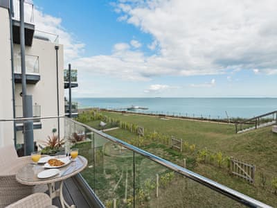 Balcony with wonderful sea views | Shoreside, Sandown